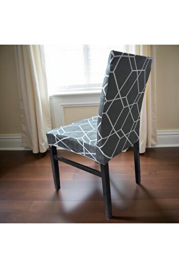 ÖZMAKAN Printed Velvet Chair Cover, Chair Cover 1 Piece