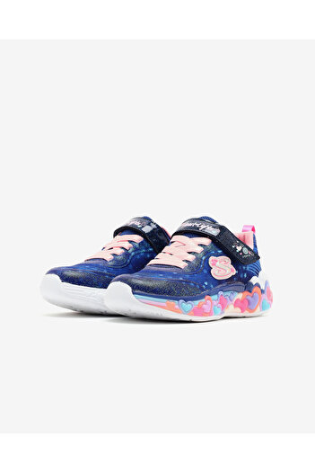 SKECHERS ETERNAL HEART LIGHTS Büyük Kız Çocuk Lacivert Işıklı Spor Ayakkabı 302696L NVMT