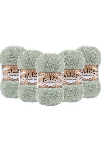 Alize Angora Gold 5 Pack Hand Knitting Yarn 100g X 5 Pieces - Color Code: 515 - Sea Foam