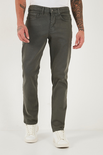 Buratti Cotton Comfort Fit Normal Waist Tube Leg Jeans Men's Denim Pants 4412C19Texas