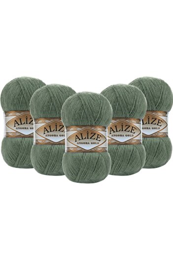 Alize Angora Gold 5 Pack Hand Knitting Yarn 100g X 5 Pieces - Color Code: 180 - Mountain Pine