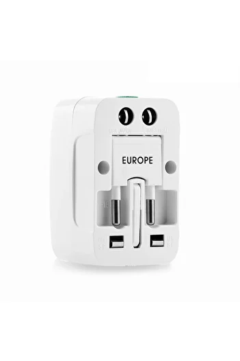 OEM Adaptor universal de calatorie, InnovaGoods, compatibil EU/UK/SUA/JP/C/AUS/TH, alb