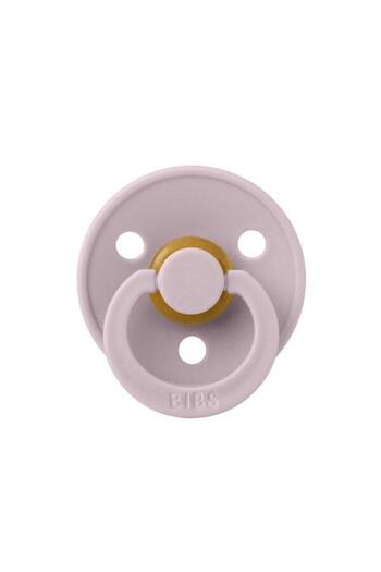 Bibs Suzeta Colour Latex, Tetina Rotunda, 6 Luni +, Dusky Lilac
