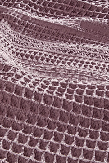 Penelope 100% Cotton Woven Bedspread 240X250 cm Plum - Belinda Series