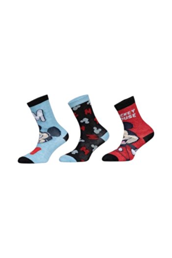 Mickey Mouse Set of 3 pairs of children's socks, multicolor, 27-30, Disney, Mickey Mouse
