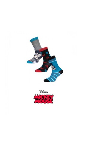 Mickey Mouse Set of 3 pairs of children's socks, multicolor, 27-30, Disney, Mickey Mouse