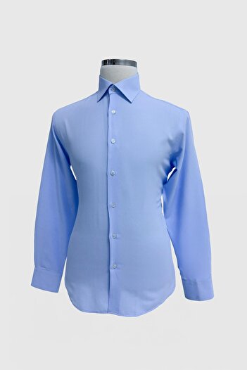 Sabri Özel Long sleeve men's shirt blue