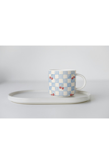 EYBaskı Tasarım Mixed Color Summer Themed Pattern Printed Porcelain Mug