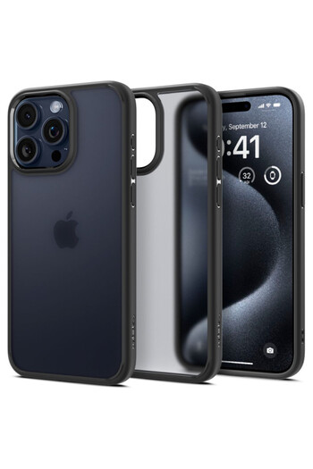 Spigen Husa Ultra Hybrid pentru iPhone 15 Pro Frost Black