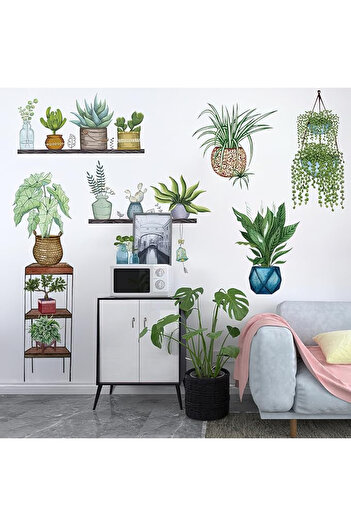 Larimar Tropical Plants Wall Sticker Model D