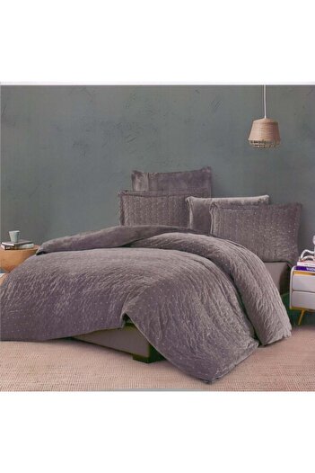PROMISE Bluegreen King Size Plain Velvet Quilt, 6 Pieces