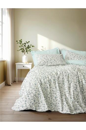 Cotton Box Petite Single Fitted Sheet Duvet Cover Set Nola Mint