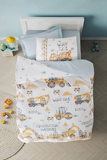 Cotton Box Junior Single Complete Set Buildo Blue