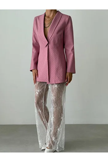 BUTİK ELAJ Striped Jacket Pink