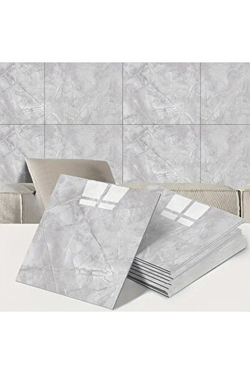 Larimar Gray Marble Pattern Wall Sticker (30X30)