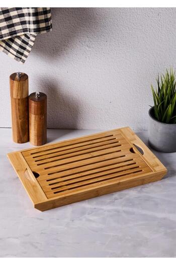 HomeTarz Curtis Bamboo Cutting Board with Grill