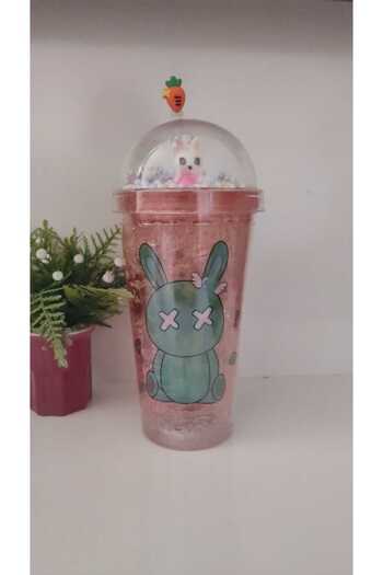 FAMEMUS ACCESSORY Rabbit Ear Lighted Straw Cup Flask