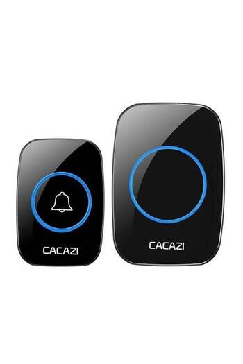 Generic Waterproof Wireless Doorbell Black