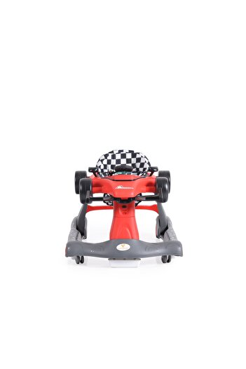 Cangaroo DAYTONNA 2-in-1 walker and forerunner, foldable, rear wheels with automatic braking system, Red
