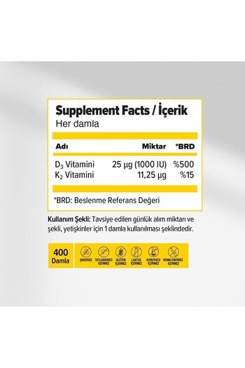 Orzax Ocean Vitamin D3K2 Drops 20 ml 2-Pack Advantage Package 4 Pieces