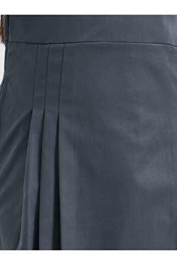 Styli Girls Grey Fold Pleat Detail Pinafore Dress