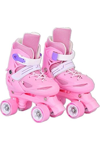 Jiffy Roller Skates Adjustable for Kids,Double Row 4 Wheel With All Wheels,Fun for Girls and Ladie