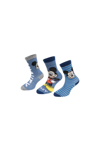 Mickey Mouse Set of 3 pairs of children's socks, blue, Mickey Mouse, Disney