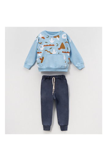vovido Abstract Patterned Boy's Bottom - Top Set