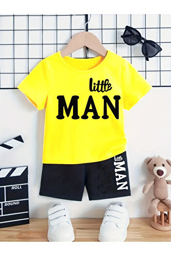Styli Boys Slogan Print T-Shirt and Shorts Set