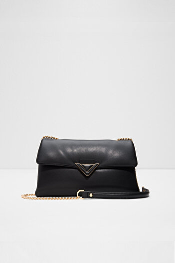 Aldo Largesoftpuff - Women's Chain Handle Large Size Black Crossbody Bag