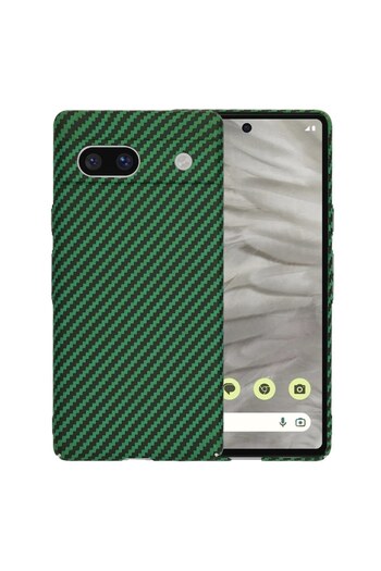 Tim High-Protection Case for Google Pixel 7a, Timacondesign, F48, Hard Plastic, Green Forest