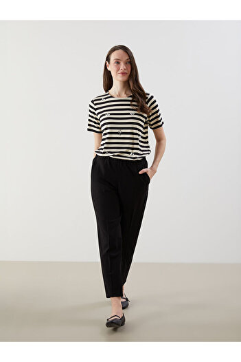 LC Waikiki Timeless Recommendations from Timeless Store |   Women's Trousers with Elastic Waistband