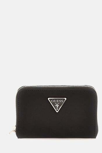 Guess Simple Women's Wallet With Logo And Black Zipper / One