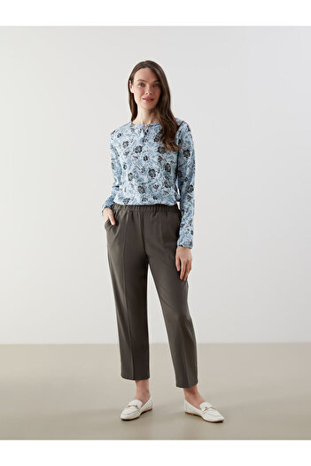 LC Waikiki Timeless Recommendations from Timeless Store |   Women's Trousers with Elastic Waistband