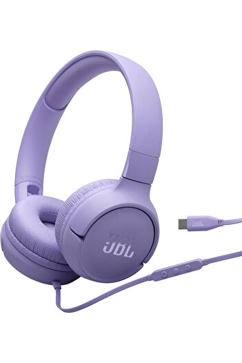 JBL Tune 520C USB-C Wired Headphones – Hi-Res Audio, Pure Bass Sound, 3-Button Remote, Padded On-E