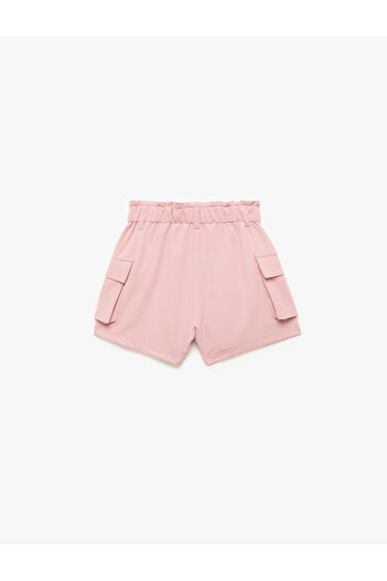 Koton Viscose Blended Elastic Waist Cargo Pocket Shorts