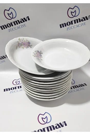 Porland Porcelain Bucket 12 Pcs 19 cm (Large) Bucket Dish Plate