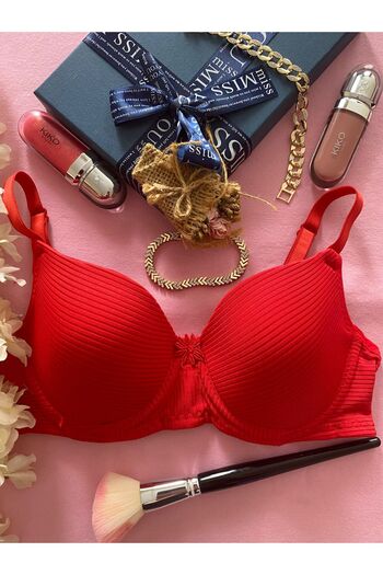 Ebru Silicone Jacquard Micro Underwire (Wire) Unpadded Bra Ebr1113
