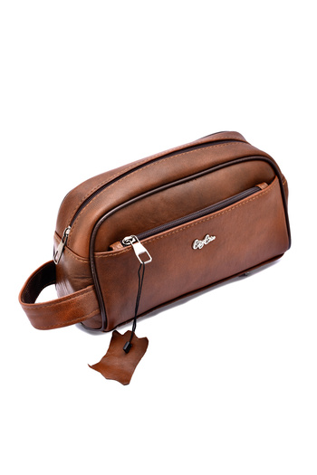 CüzCan Forest Antique Tan Genuine Leather Men's Handbag - Sports - Travel - Daily - Shaving - Care