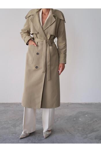 BUTİK ELAJ Trench Coat Cream