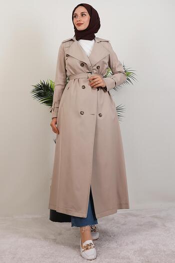 GİYZAMİLA Κρέμα Terra Trench Coat