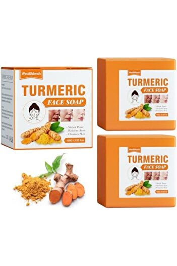 Hope TERRIFI 2Pcs Natural Turmeric Soap Bar for Face & Body, Skin Brightening Soap for Dark Spots, Undera