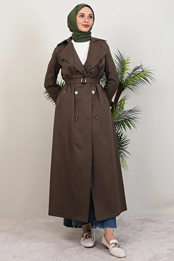 GİYZAMİLA Terra Trench Coat Χακί