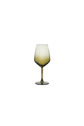 Porland Green Gold Gilded Footed 6-Piece Water Glass 490 Cc