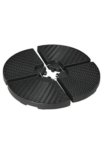 ART Support for Banana-type Umbrella with Articulation, Set of 4 Elements, HDPE, Black, 100 x 8 cm
