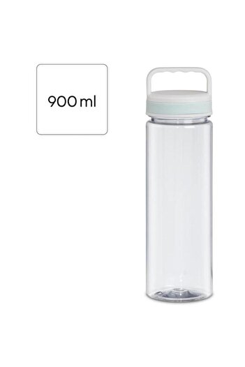 Xavax Water Bottle 181592, 900ml, Leak-proof, Handle, Screw Cap (Transparent)