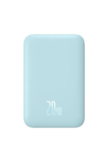 Baseus Mini baterie externă wireless magnetică, 6000 mAh, încărcare rapidă 20W, cablu USB-C inclus (albastru)