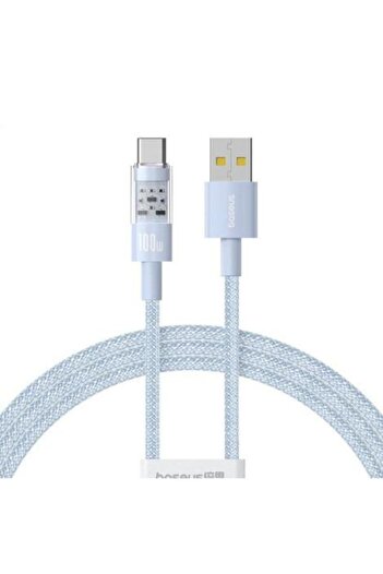 Baseus Data Cable Gem, Fast Charging, USB to USB Type-C 100W, 2m, Blue