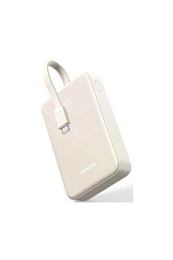Ugreen Baterie externă PB521, 20000mAh, 30W, QC + PD, 1 x USB-A - 2 x USB-C (Alb)