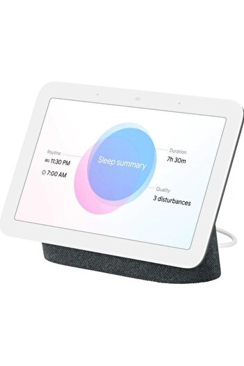 Google Nest Hub 2, ecran de 7", Bluetooth, WiFi, control vocal, asistență vocală (negru)